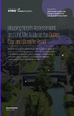 Housing Needs Assessment and Unit Mix Analysis for Dublin City and Clonliffe Road