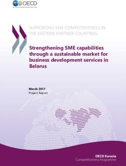 Strengthening SME capabilities through a sustainable market for business development services in Belarus - SUPPORTING SME COMPETITIVENESS IN THE ...