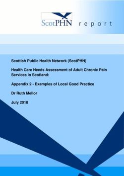 Scottish Public Health Network (ScotPHN) Health Care Needs Assessment of Adult Chronic Pain Services in Scotland: Appendix 2 - Examples of Local ...