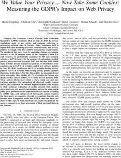 We Value Your Privacy ... Now Take Some Cookies: Ruhr-Universität Bochum