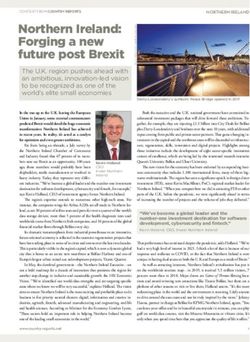 Northern Ireland: Forging a new future post Brexit - country ...