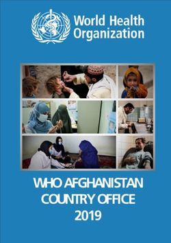 WHO AFGHANISTAN COUNTRY OFFICE 2019