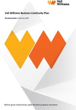 Vail Williams Business Continuity Plan - Reviewed date: February 2021 - Where great relationships yield the best property outcomes