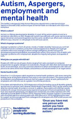 Autism, Aspergers, employment and mental health