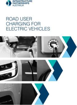 ROAD USER CHARGING FOR ELECTRIC VEHICLES