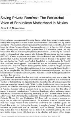 Saving Private Ram ırez: The Patriarchal Voice of Republican Motherhood in Mexico