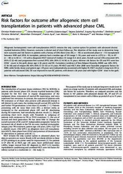 Risk factors for outcome after allogeneic stem cell transplantation in patients with advanced phase CML
