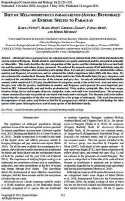 AN ENDEMIC SPECIES TO PARAGUAY - DIET OF MELANOPHRYNISCUS PARAGUAYENSIS (ANURA: BUFONIDAE)