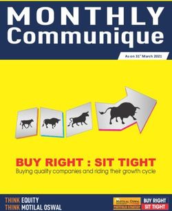 MONTHLY Communique - THINK EQUITY THINK MOTILAL OSWAL