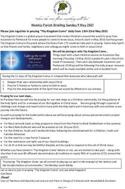 Weekly Parish Briefing Sunday 9 May 2021 - Tidenham Parish ...