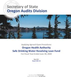 Oregon Health Authority - Applying Agreed-Upon Procedures Safe Drinking Water Revolving Loan Fund