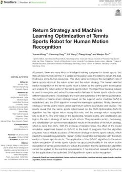 Return Strategy and Machine Learning Optimization of Tennis Sports Robot for Human Motion Recognition
