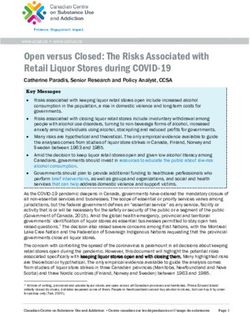 Open versus Closed: The Risks Associated with Retail Liquor Stores during COVID-19