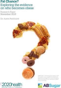 Fat Chance? Exploring the evidence on who becomes obese Research Paper November 2015 - 2020health