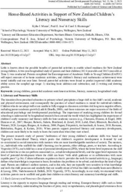 Home-Based Activities in Support of New Zealand Children's Literacy and Numeracy Skills