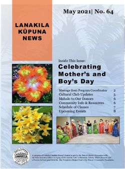 Celebrating Mother's and Boy's Day - Inside This Issue: Catholic Charities Hawaii