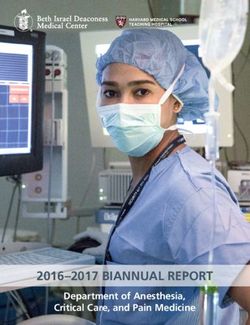 2016 -2017 BIANNUAL REPORT - Department of Anesthesia, Critical Care, and Pain Medicine - Beth Israel Deaconess ...