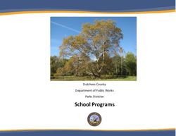 School Programs Dutchess County Department of Public Works Parks Division