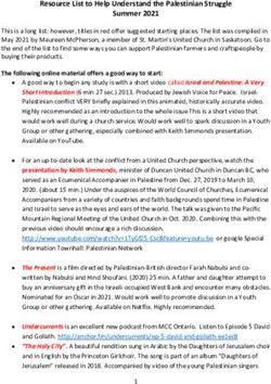 Resource List to Help Understand the Palestinian Struggle Summer 2021
