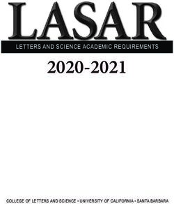 2020-2021 LETTERS AND SCIENCE ACADEMIC REQUIREMENTS - COLLEGE OF LETTERS AND SCIENCE UNIVERSITY OF CALIFORNIA SANTA BARBARA