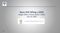 Basic RHC Billing v.2020 - Oregon Office of Rural Health | OHSU June 10, 2020