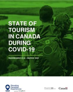 STATE OF TOURISM IN CANADA DURING COVID-19 - DASHBOARD (2.0) - MARCH 2021 - Tourism Industry Association of Canada