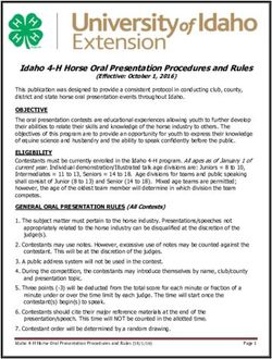 Idaho 4-H Horse Oral Presentation Procedures and Rules