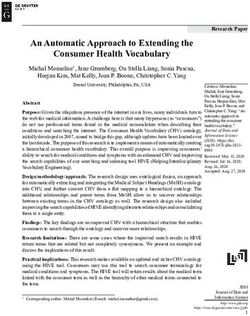 An Automatic Approach to Extending the Consumer Health Vocabulary - Sciendo