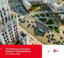 The Moscow Transport System's Achievements - from 2010 to 2019 - POLIS Network