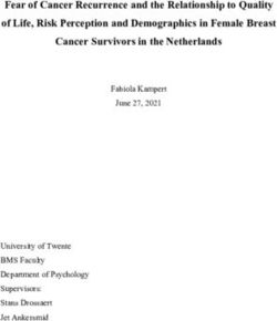 Fear of Cancer Recurrence and the Relationship to Quality of Life, Risk Perception and Demographics in Female Breast Cancer Survivors in the ...