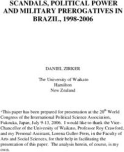 SCANDALS, POLITICAL POWER AND MILITARY PREROGATIVES IN BRAZIL, 1998-2006