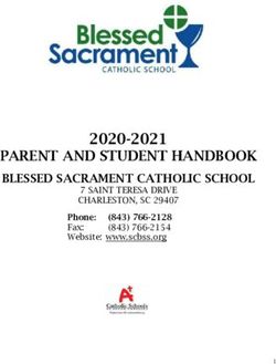 PARENT AND STUDENT HANDBOOK - 2020-2021 BLESSED SACRAMENT CATHOLIC SCHOOL - Blessed Sacrament ...