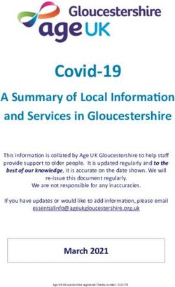 Covid-19 A Summary of Local Information and Services in Gloucestershire - Cheltenham Borough Council