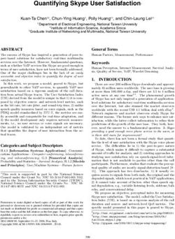 Quantifying Skype User Satisfaction