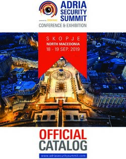 OFFICIAL CATALOG 18 - 19 SEP. 2019 NORTH MACEDONIA - Adria Security Summit