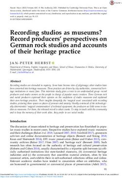 Recording studios as museums? Record producers' perspectives on German rock studios and accounts of their heritage practice