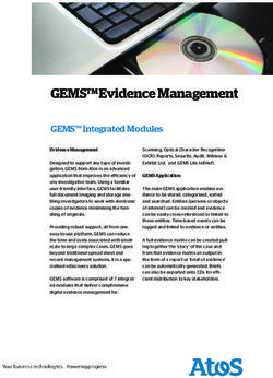 GEMSTM Evidence Management - GEMS Integrated Modules