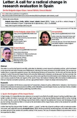 Letter: A call for a radical change in research evaluation in Spain