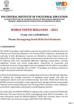 WORLD YOUTH SKILLS DAY 2021 - PSS CENTRAL INSTITUTE OF VOCATIONAL EDUCATION - UNESCO-UNEVOC