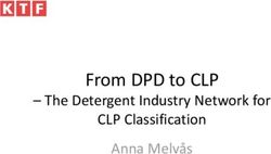 From DPD to CLP - The Detergent Industry Network for CLP Classification Anna Melvås