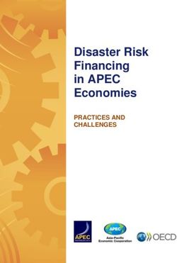Disaster Risk Financing in APEC Economies - PRACTICES AND CHALLENGES