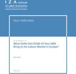 POLICY PAPER SERIES What Shifts Did COVID-19 Year 2020 Bring to the Labour Market in Europe?