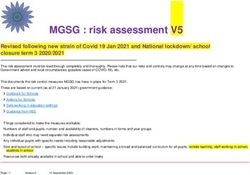 MGSG : risk assessment V5 - Revised following new strain of Covid 19 Jan 2021 and National lockdown/ school closure term 3 2020/2021