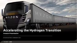 Accelerating the Hydrogen Transition - Investor Presentation HYZON MOTORS | FEBRUARY 2021