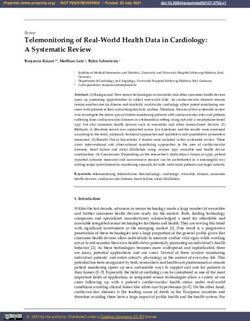 Telemonitoring of Real-World Health Data in Cardiology: A Systematic Review