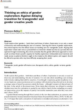 Thinking an ethics of gender exploration: Against delaying transition for transgender and gender creative youth - Florence Ashley