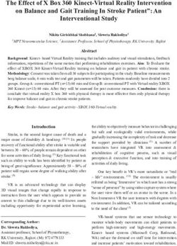 The Effect of X Box 360 Kinect-Virtual Reality Intervention on Balance and Gait Training In Stroke Patient": An Interventional Study - Open ...