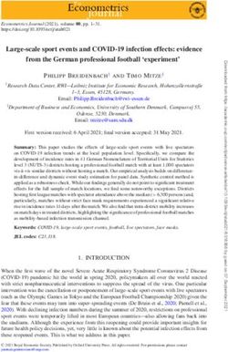 Large-scale sport events and COVID-19 infection effects: evidence from the German professional football 'experiment' - Oxford Academic Journals