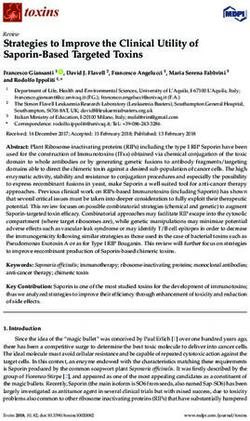 Strategies to Improve the Clinical Utility of Saporin-Based Targeted Toxins - MDPI