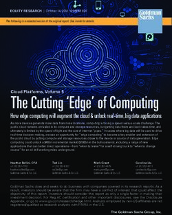 The Cutting 'Edge' of Computing - How edge computing will augment the cloud & unlock real-time, big data applications